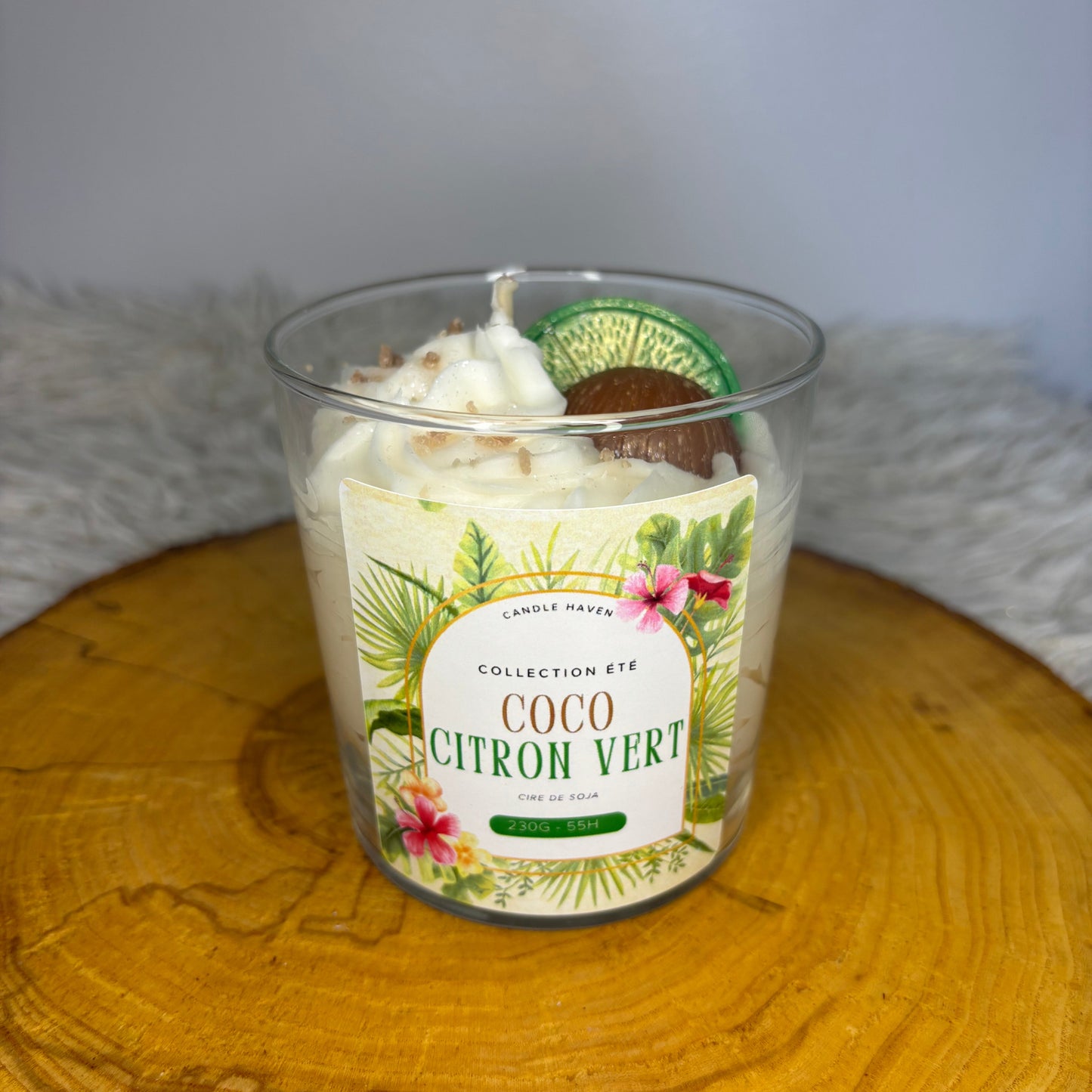 Bougie coco citron vert