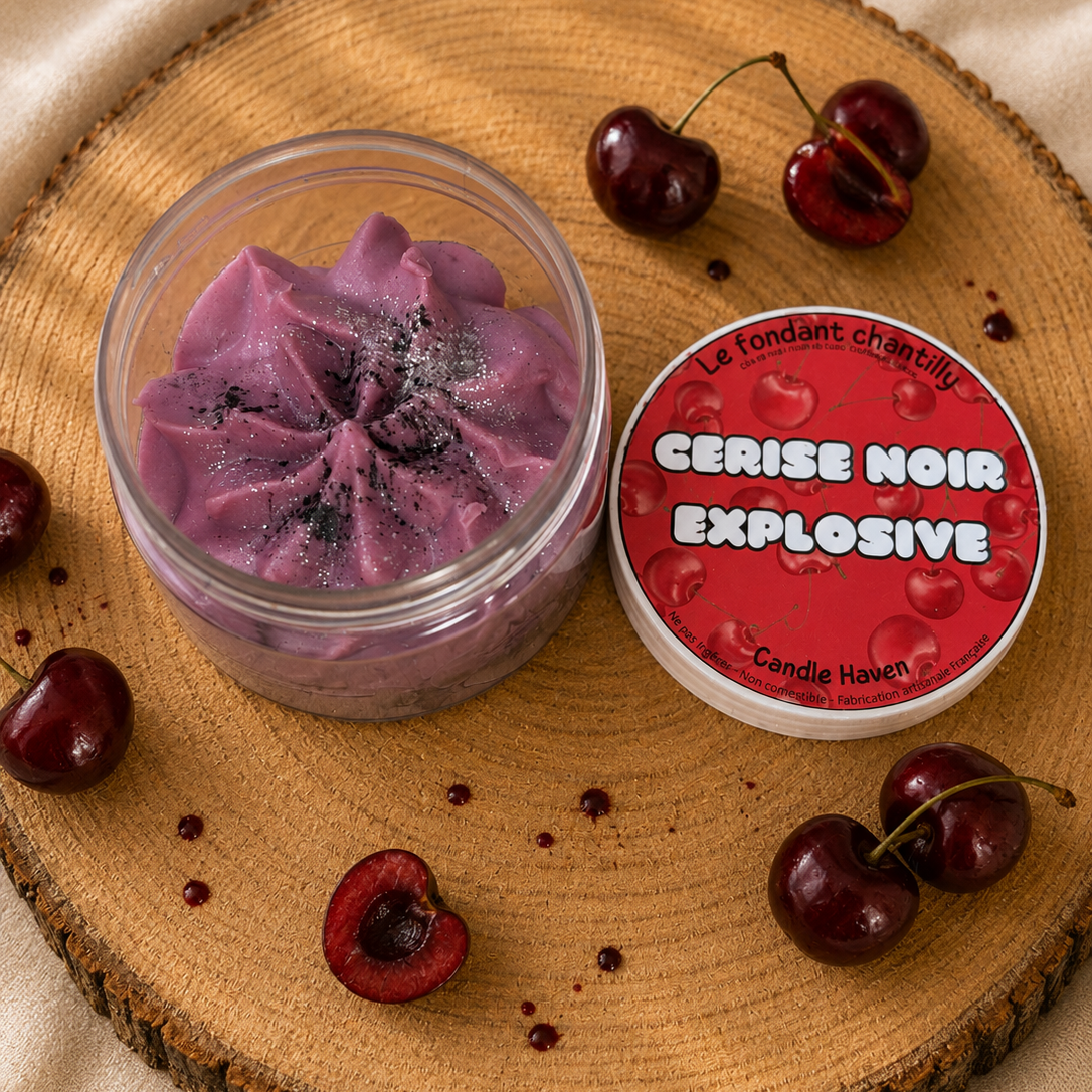 Chantilly parfumée Cerise noir explosive