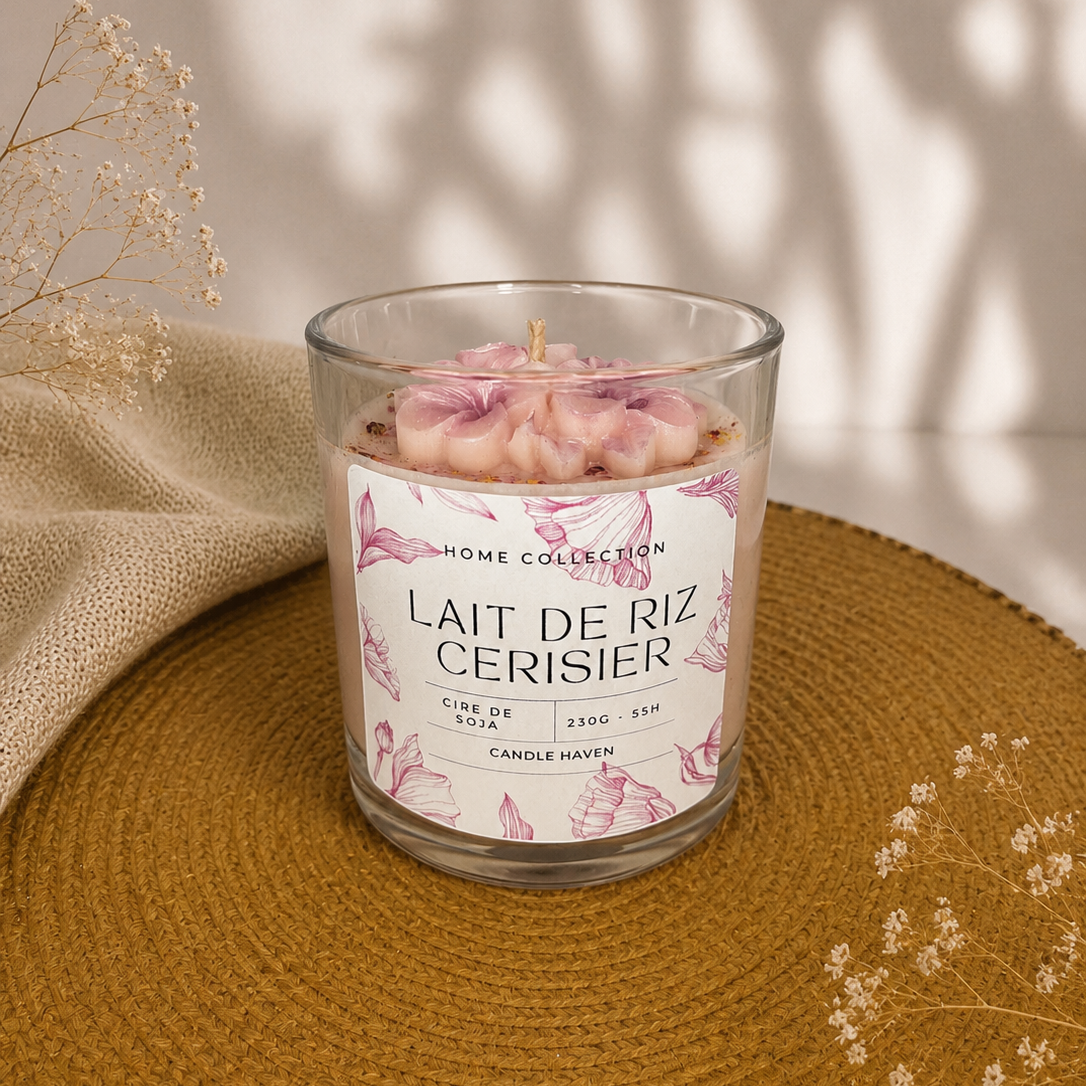 Bougie Lait de riz Cerisier