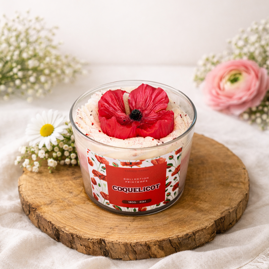 Bougie Coquelicot